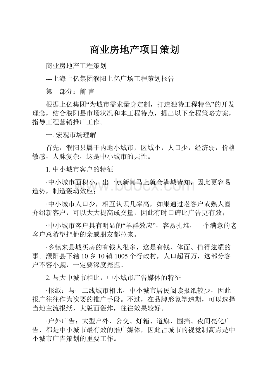 商业房地产项目策划.docx