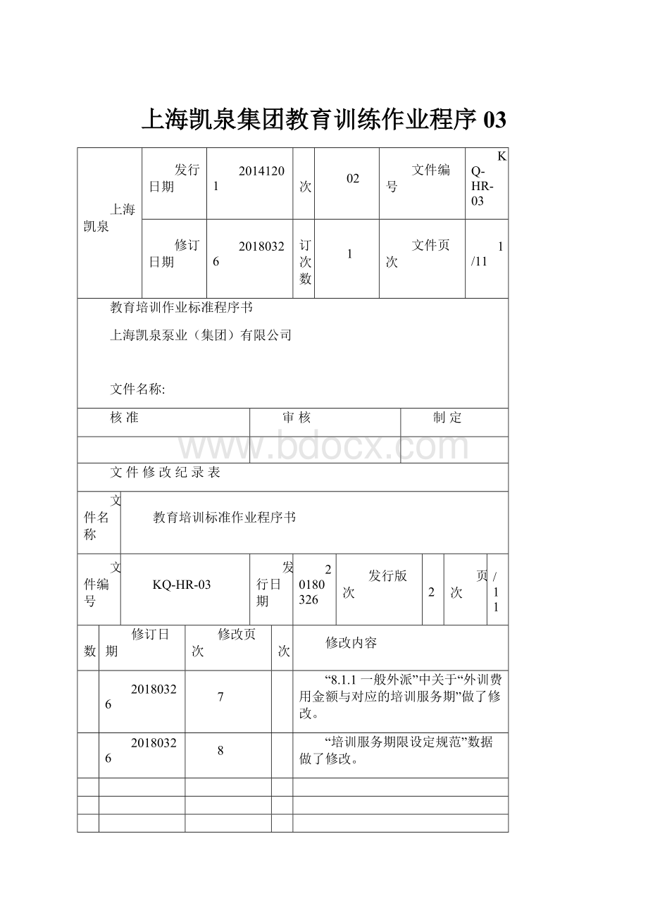 上海凯泉集团教育训练作业程序03.docx_第1页