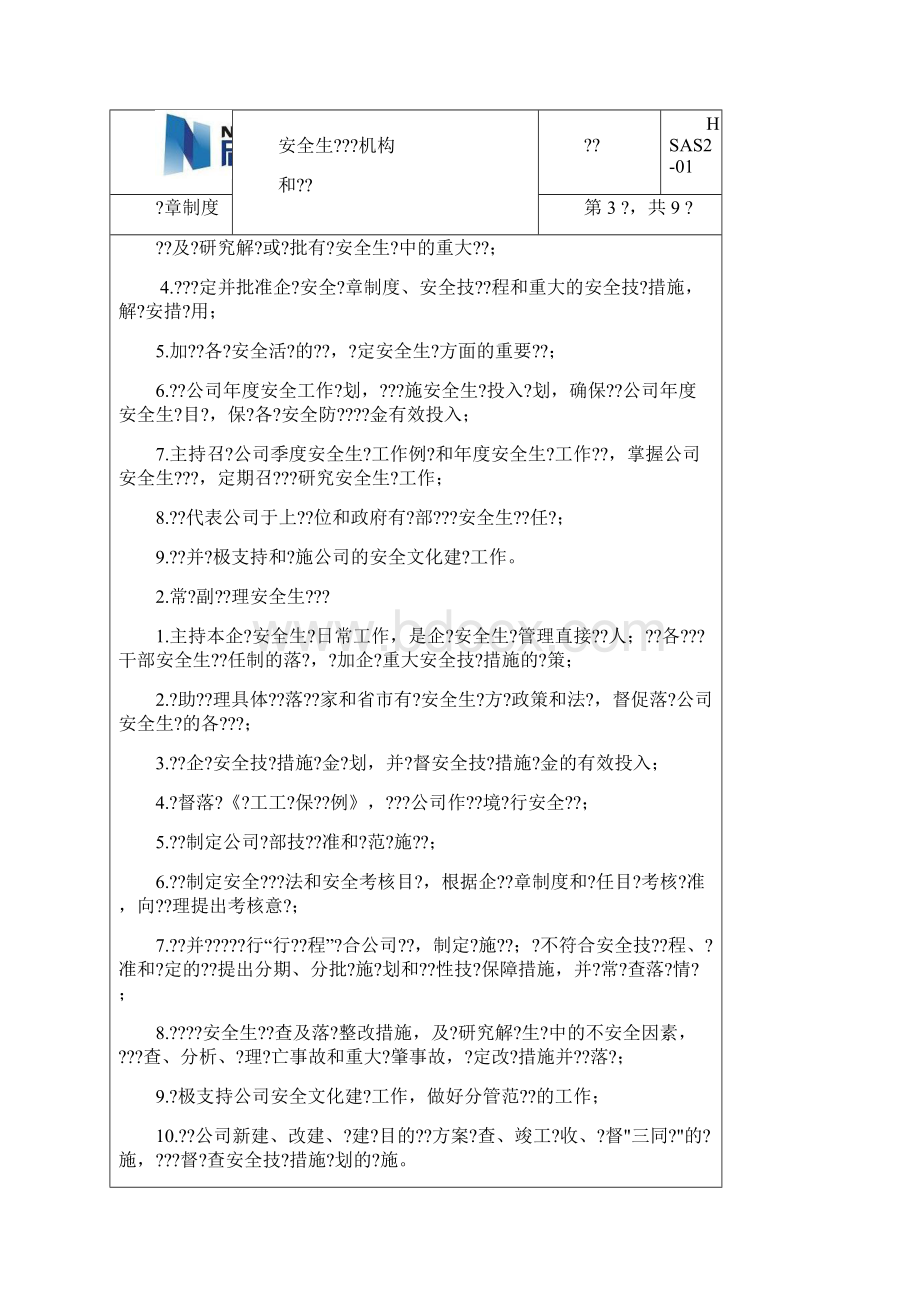 安全生产组织机构及职责.docx_第3页