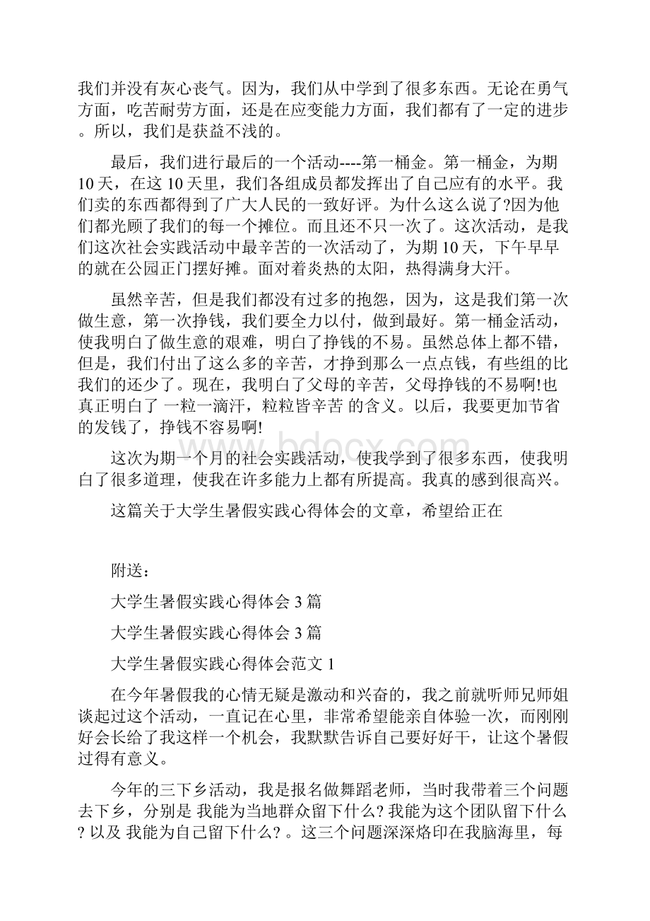 大学生暑假实践心得体会1200字文档格式.docx_第2页