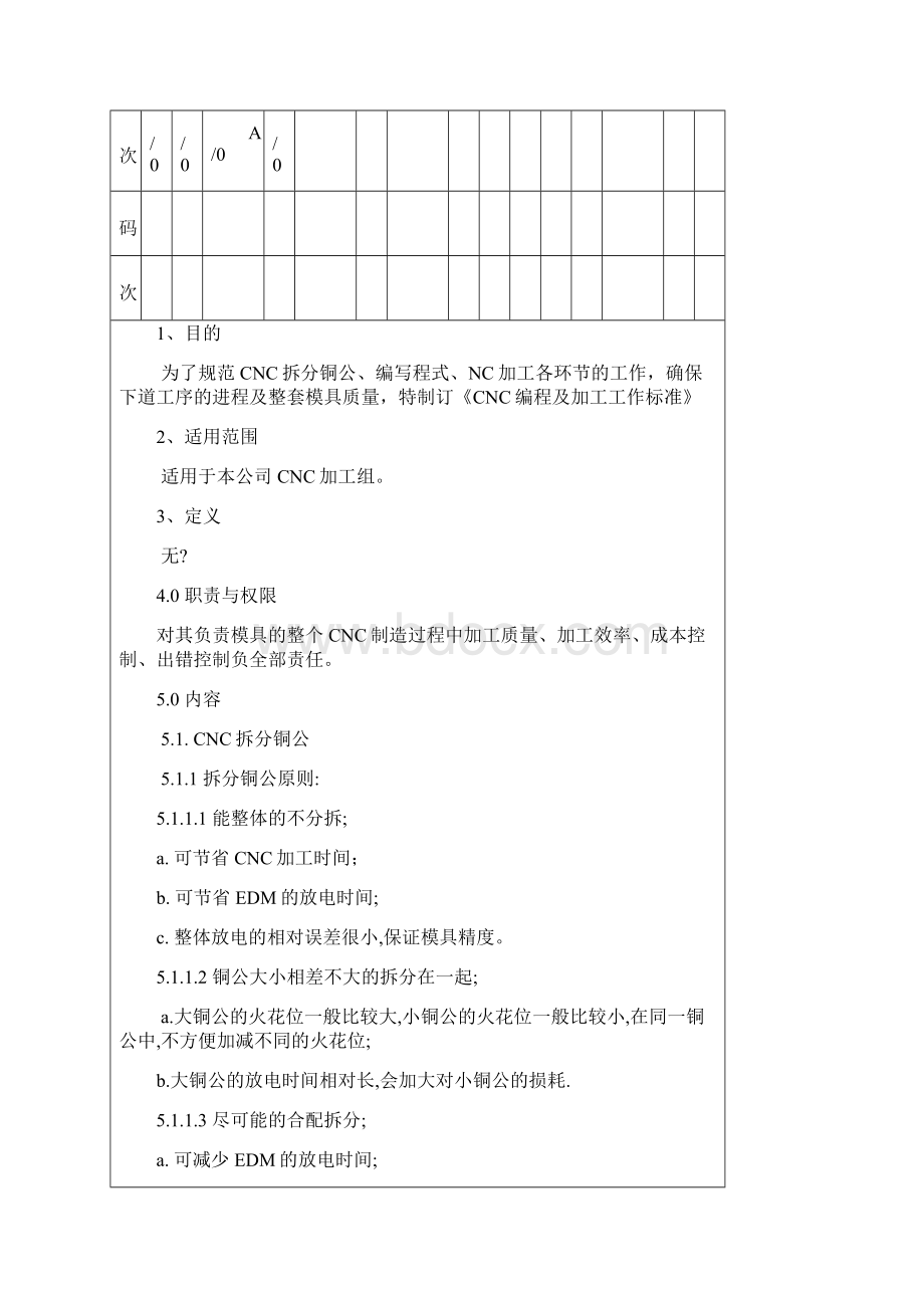 模具部CNC编程及加工工作标准.docx_第3页