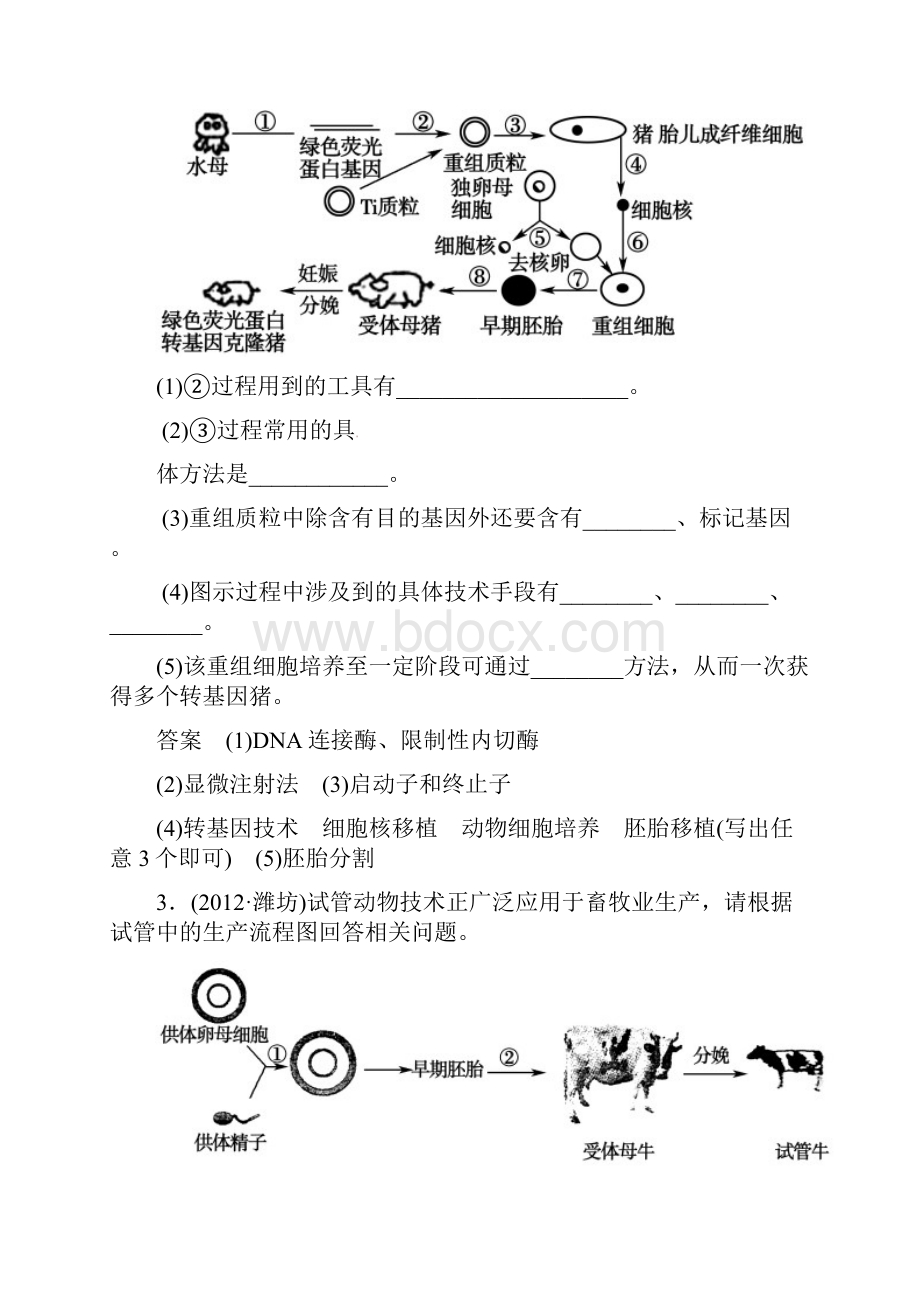 推荐高考生物课后强化作业选33胚胎工程与生物技术的安全性和伦理问题.docx_第2页