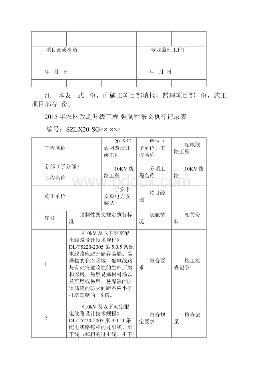 配网强制性条文执行记录新版文档格式.docx_第2页