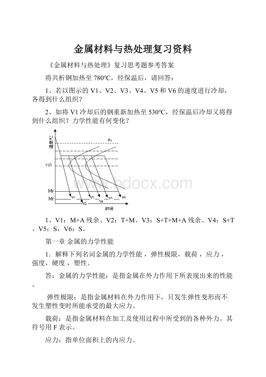 金属材料与热处理复习资料.docx