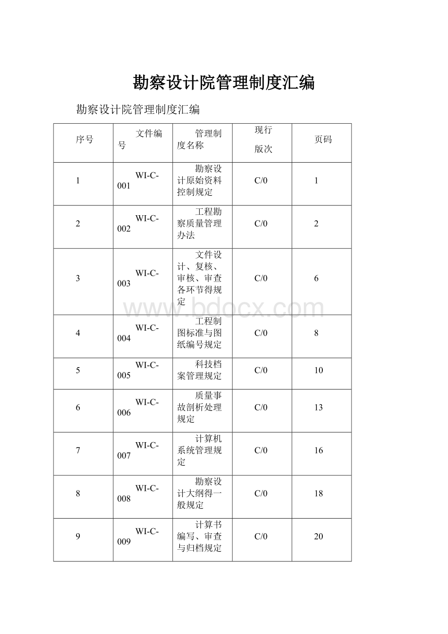 勘察设计院管理制度汇编.docx_第1页