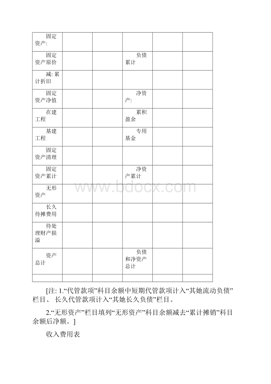 新版医院会计报表格式模板.docx_第3页