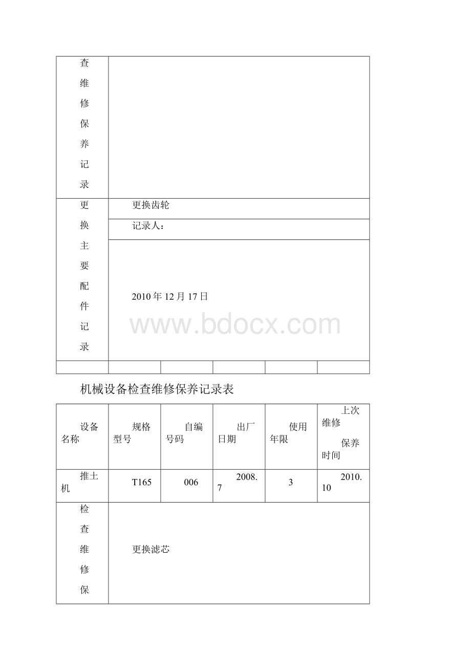 机修维修保养记录.docx_第3页