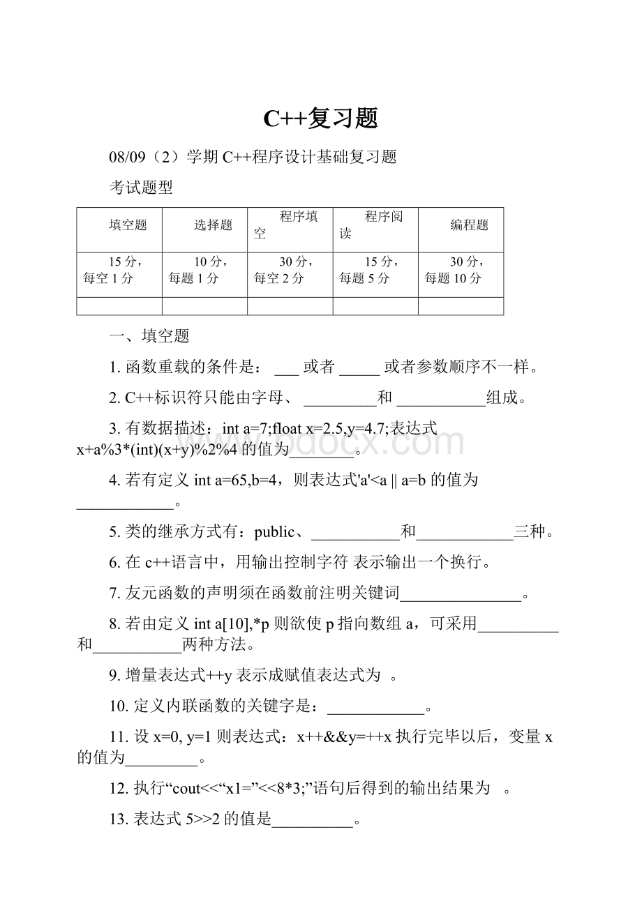 C++复习题.docx_第1页