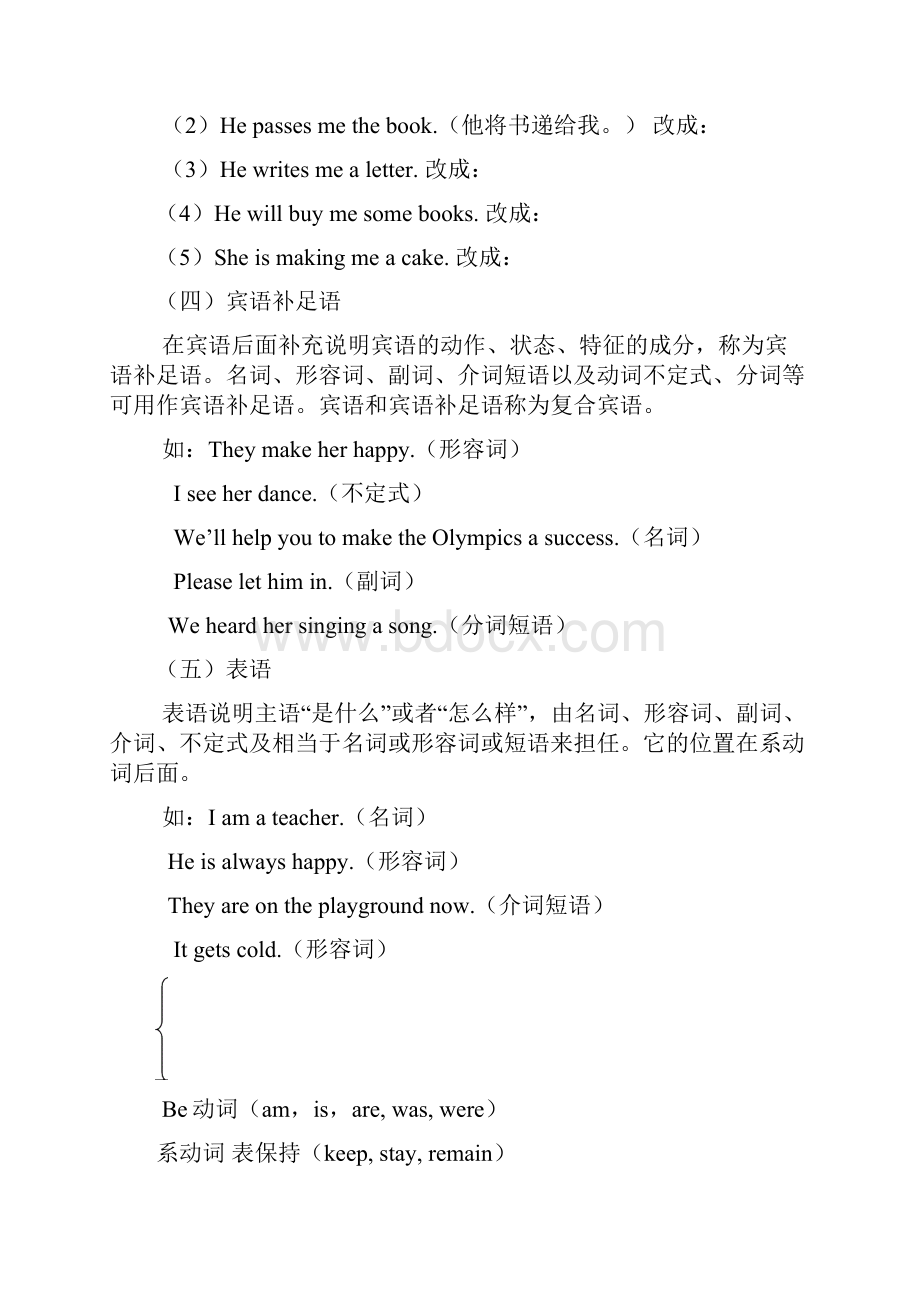 初二初中英语句子成分讲解 练习及答案.docx_第3页