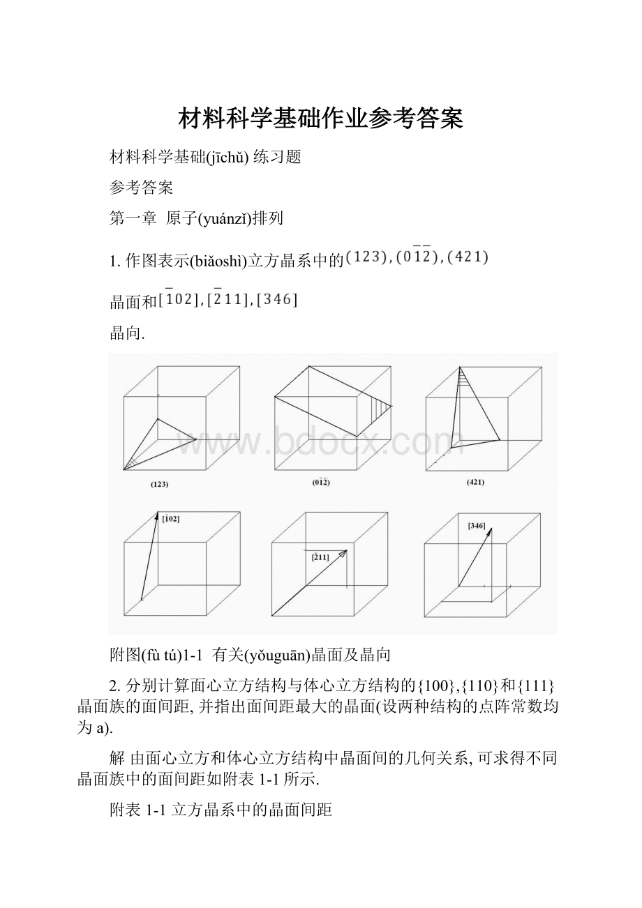 材料科学基础作业参考答案.docx