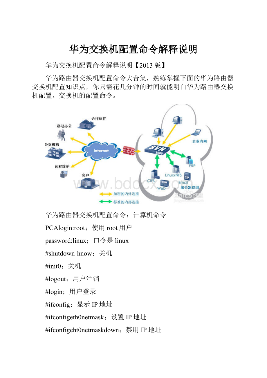 华为交换机配置命令解释说明.docx_第1页