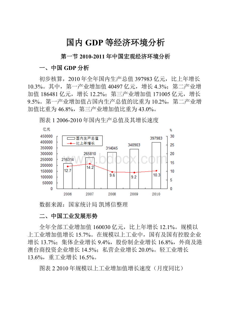 国内GDP等经济环境分析.docx_第1页