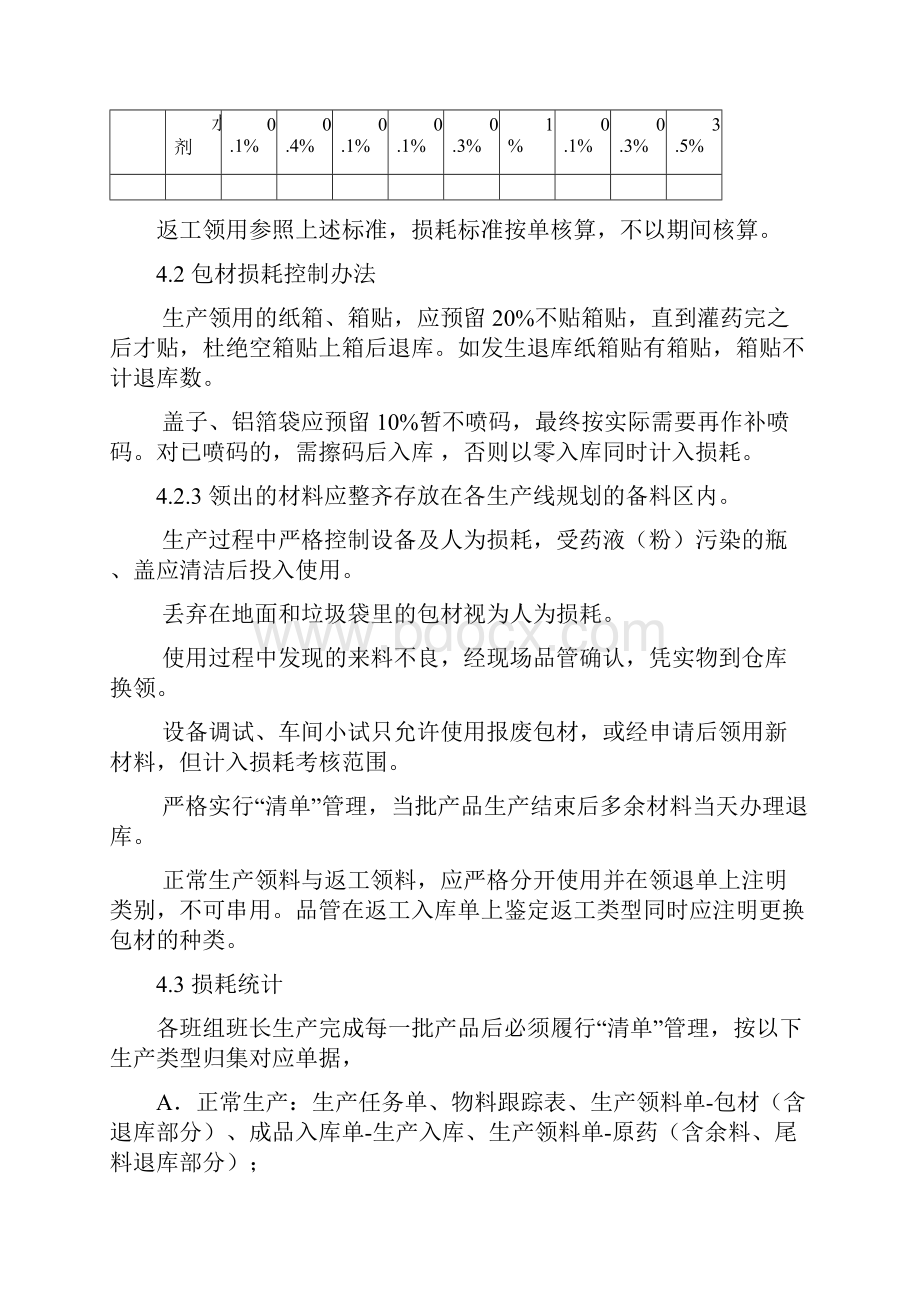 生产出品率物料损耗及一单清管理办法.docx_第2页