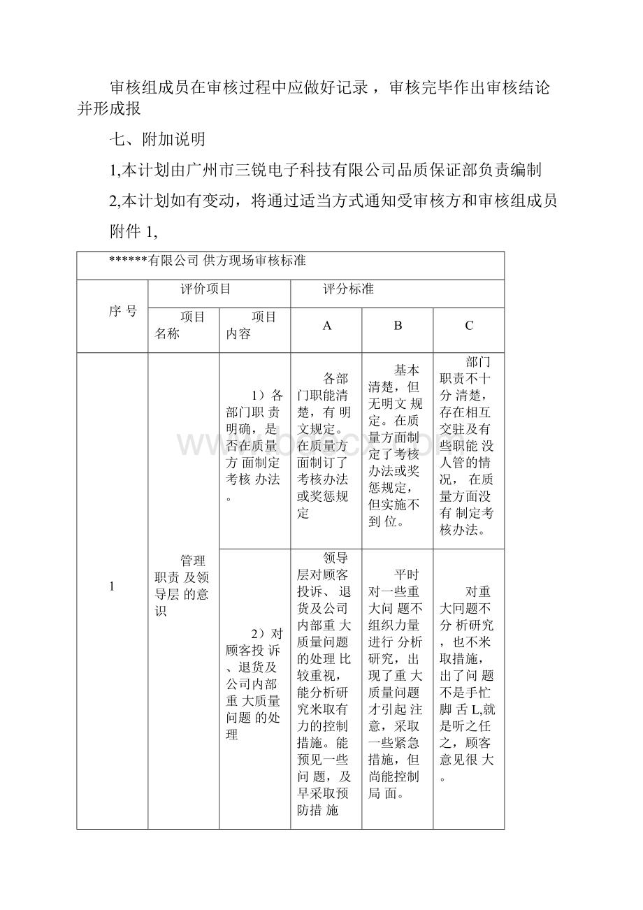 供应商审核计划Word文档格式.docx_第3页