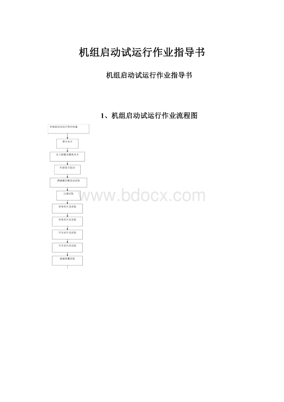 机组启动试运行作业指导书.docx