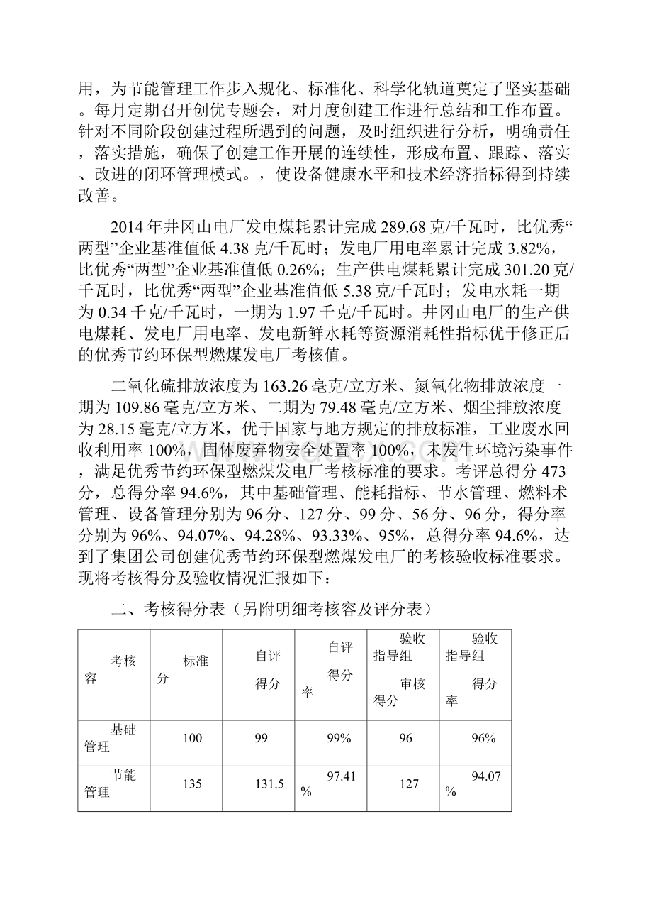 井冈山电厂优秀两型企业考核验收报告.docx_第2页