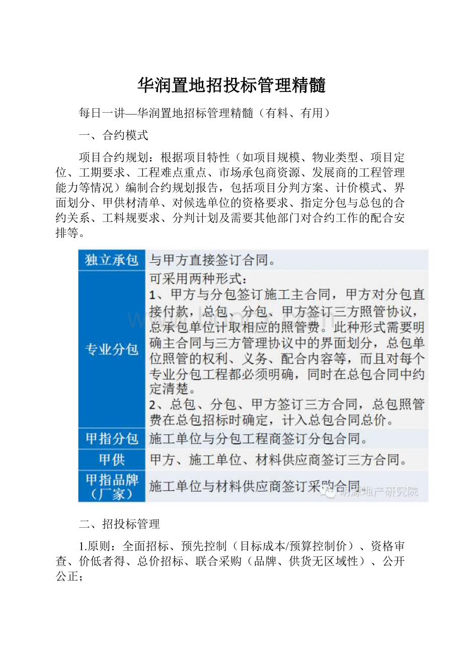 华润置地招投标管理精髓.docx