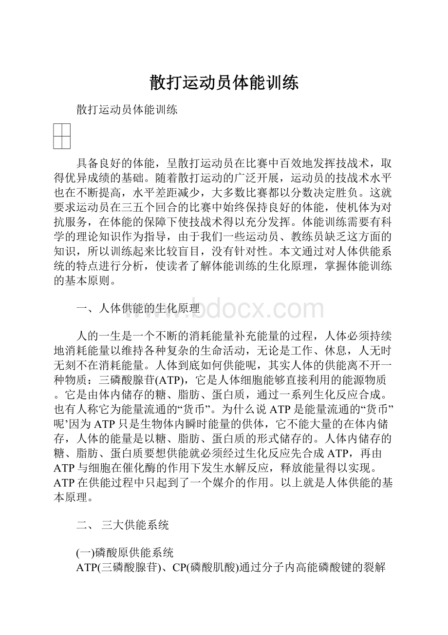 散打运动员体能训练文档格式.docx