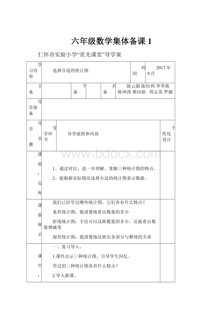 六年级数学集体备课1Word文件下载.docx