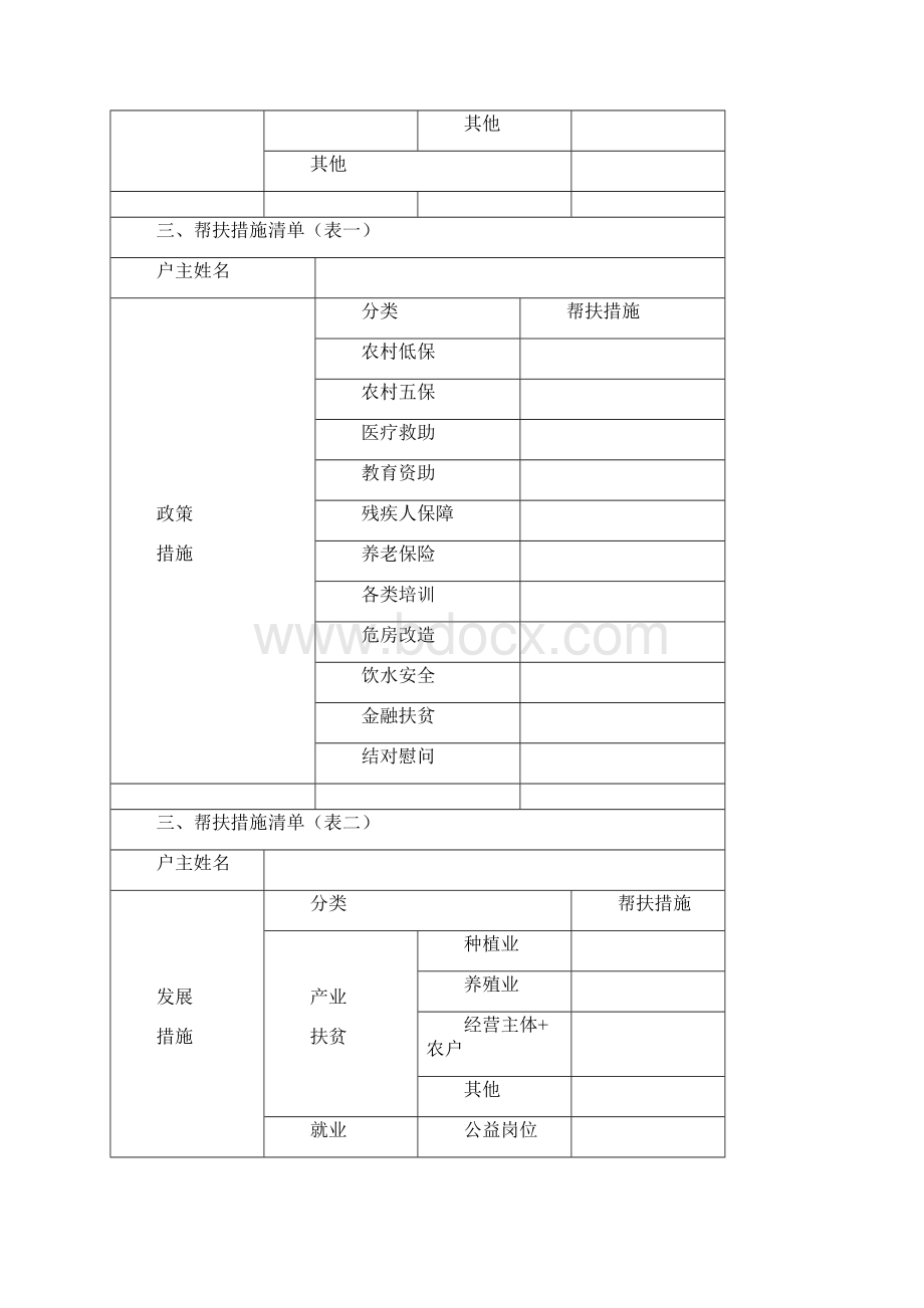 贫困村和贫困户精准脱贫四项清单.docx_第3页