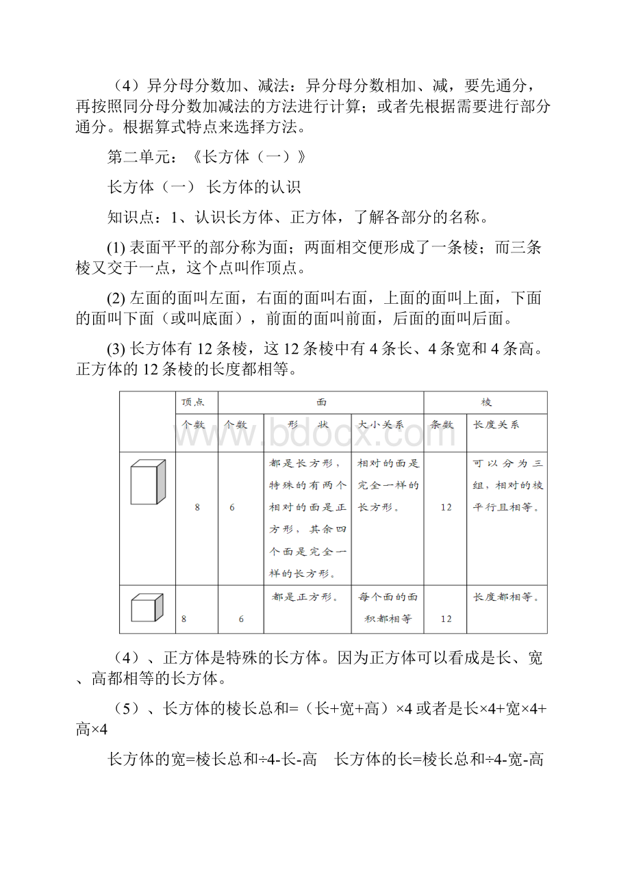 北师大五年级下册数学知识点汇总全面复习.docx_第3页