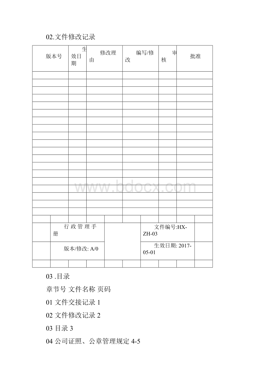 行政管理体系文件交接记录.docx_第2页