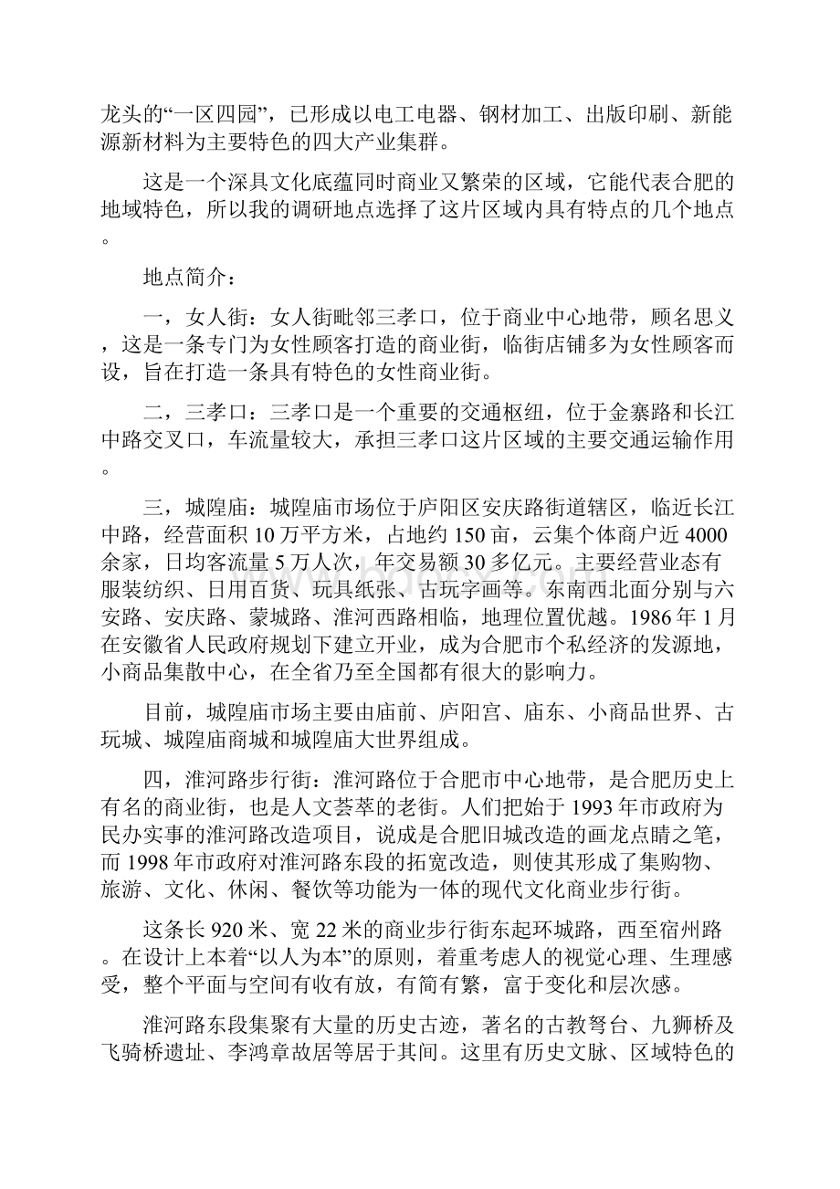 合肥淮河路步行街地段调研报告.docx_第2页