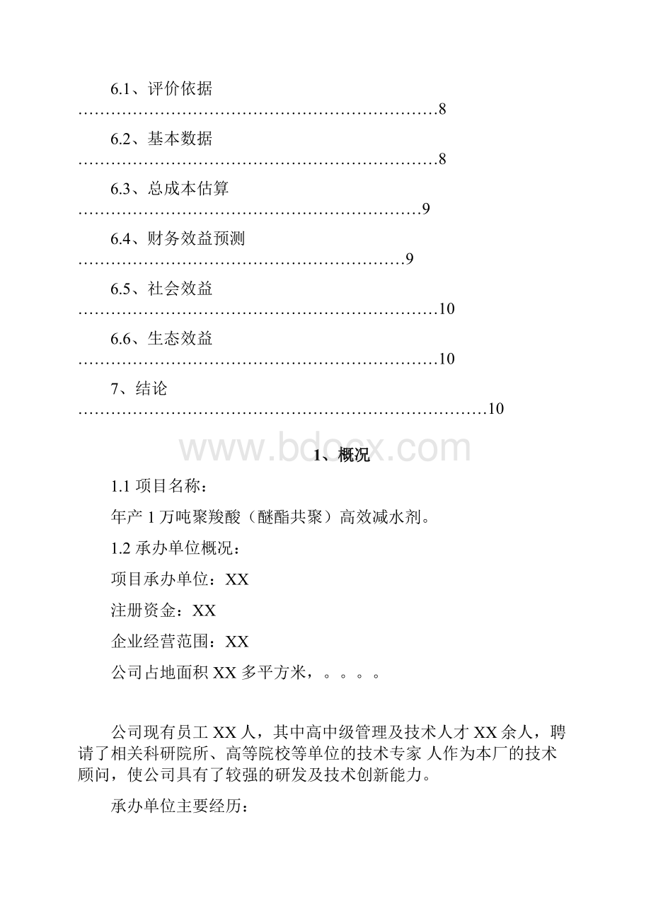 聚羧酸高效减水剂项目可行性报告.docx_第3页