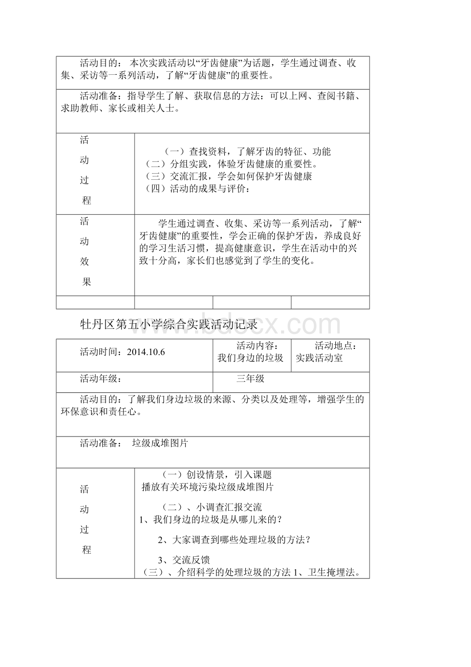 小学三年级综合实践活动记录.docx_第3页