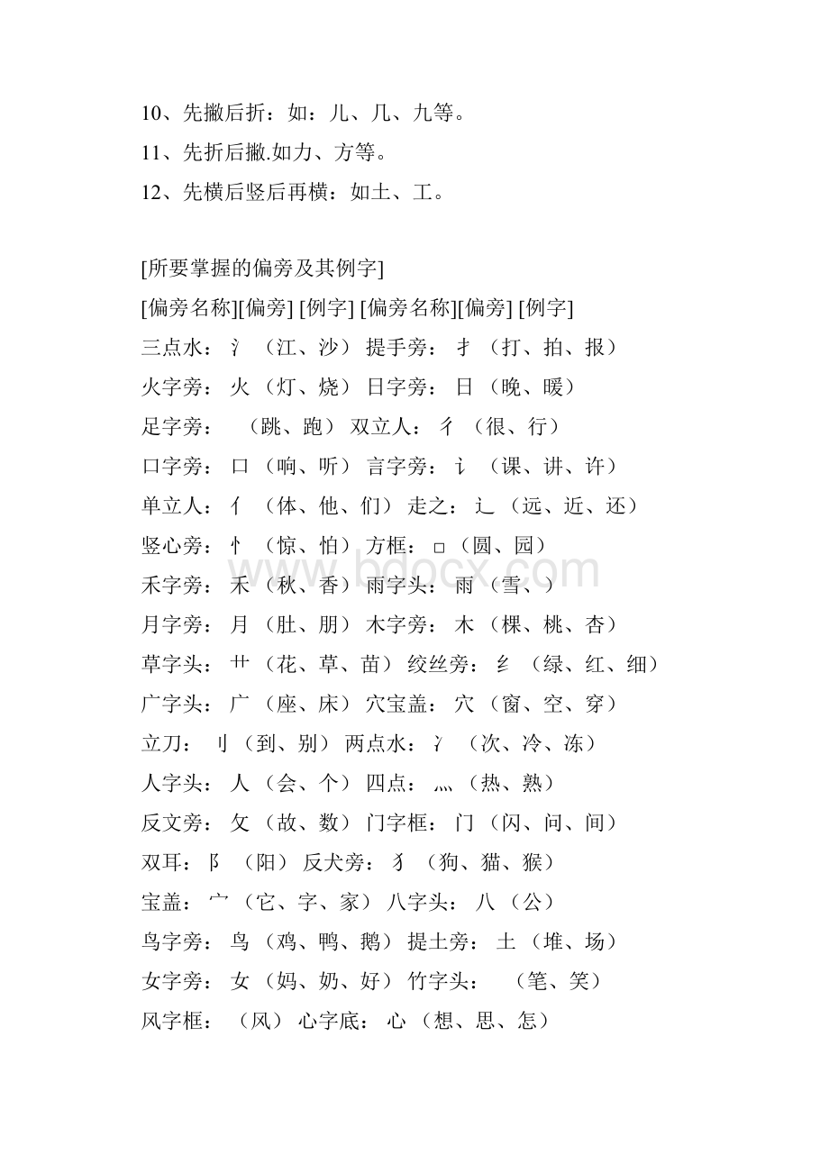 人教版一年级语文上册总复习重难点汇总.docx_第2页