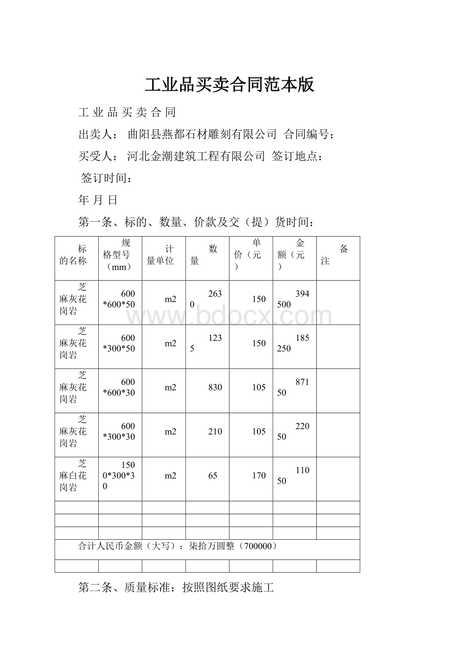 工业品买卖合同范本版.docx_第1页