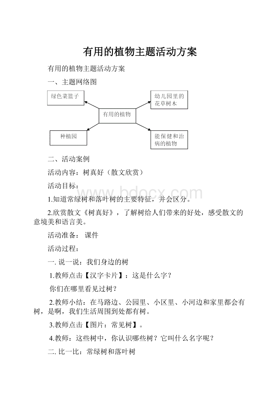 有用的植物主题活动方案.docx_第1页