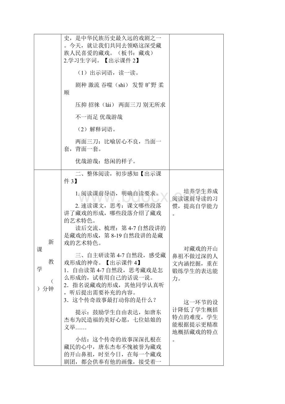 小学语文六年级下册《藏戏》略读课文教案.docx_第2页