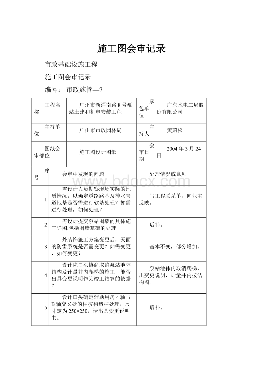 施工图会审记录.docx_第1页