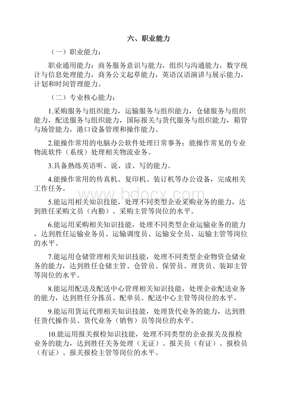 物流管理专业人才培养方案最后版本.docx_第2页