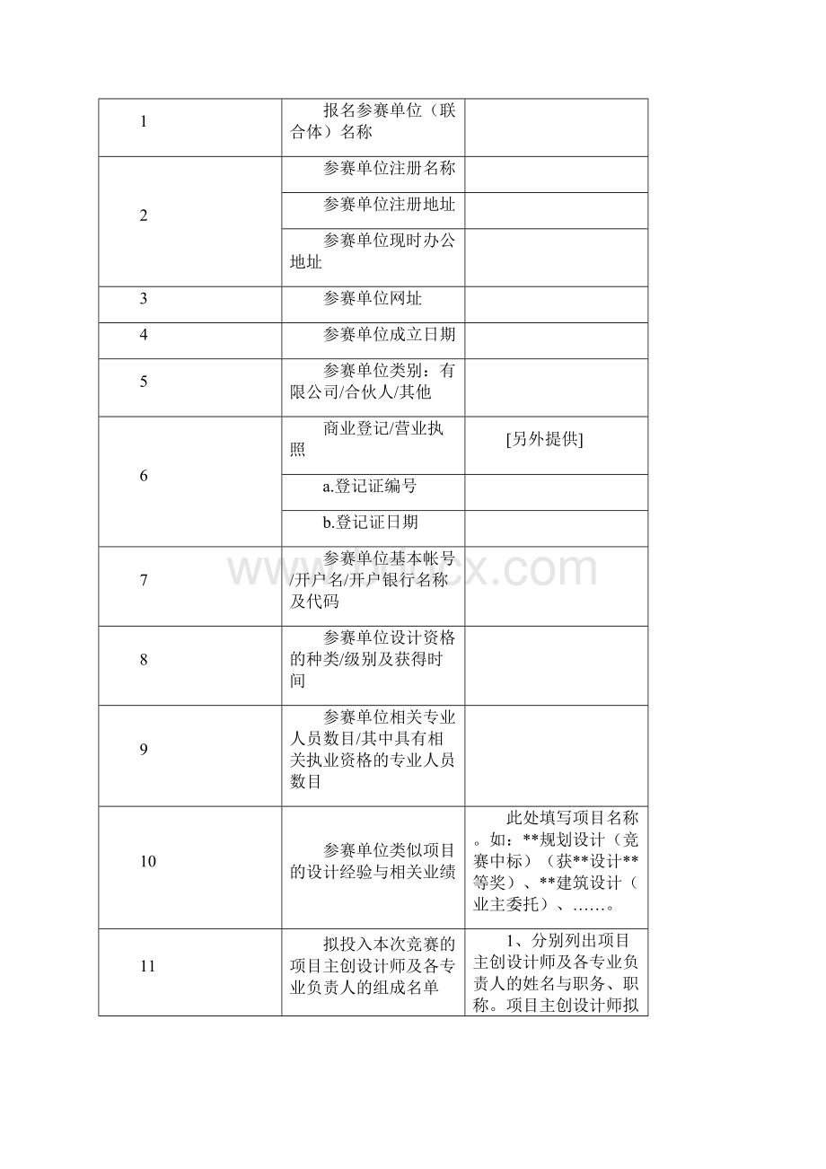 资格审查报名文件格式资格审查报名文件填写须知模板.docx_第3页