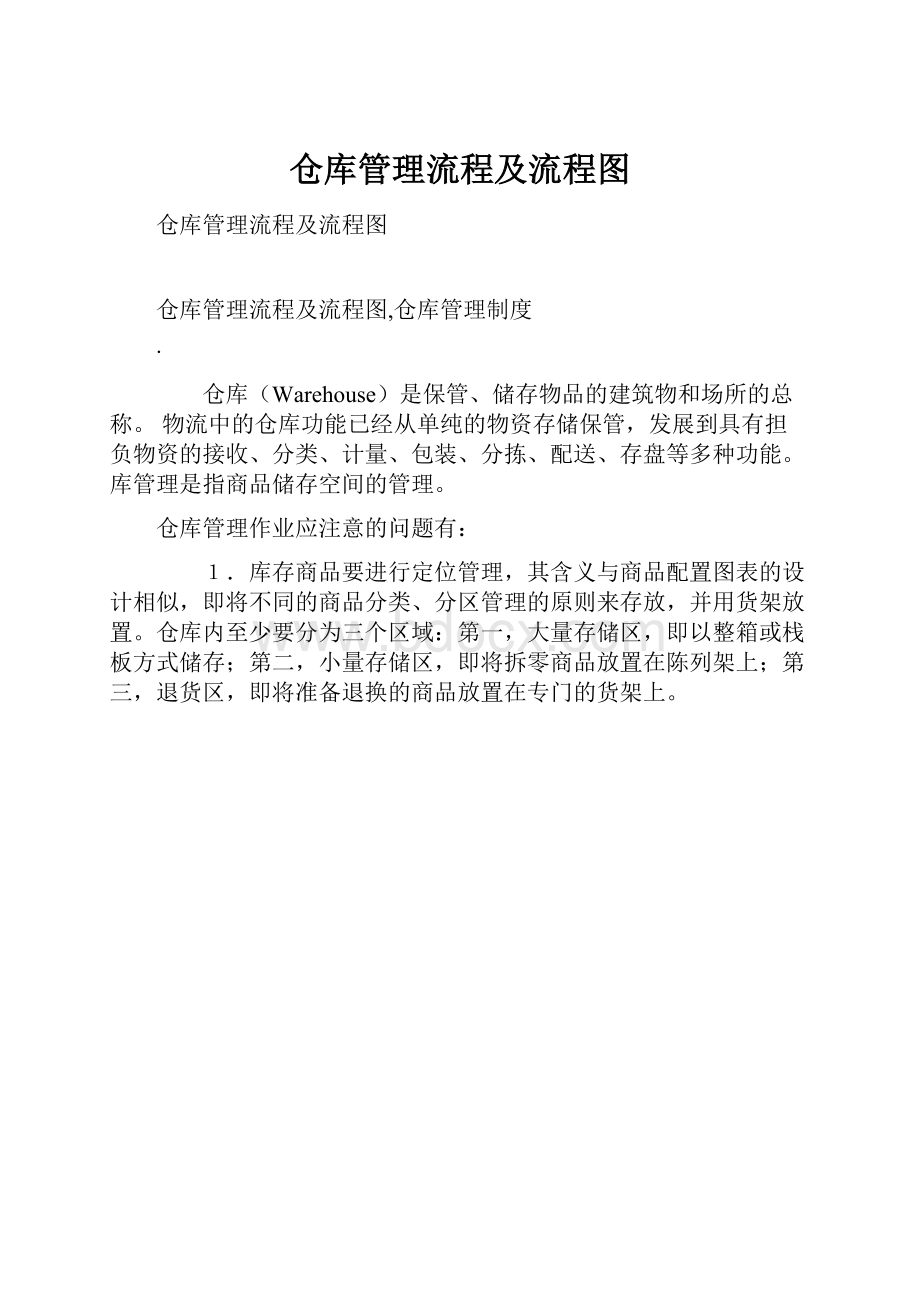 仓库管理流程及流程图.docx_第1页