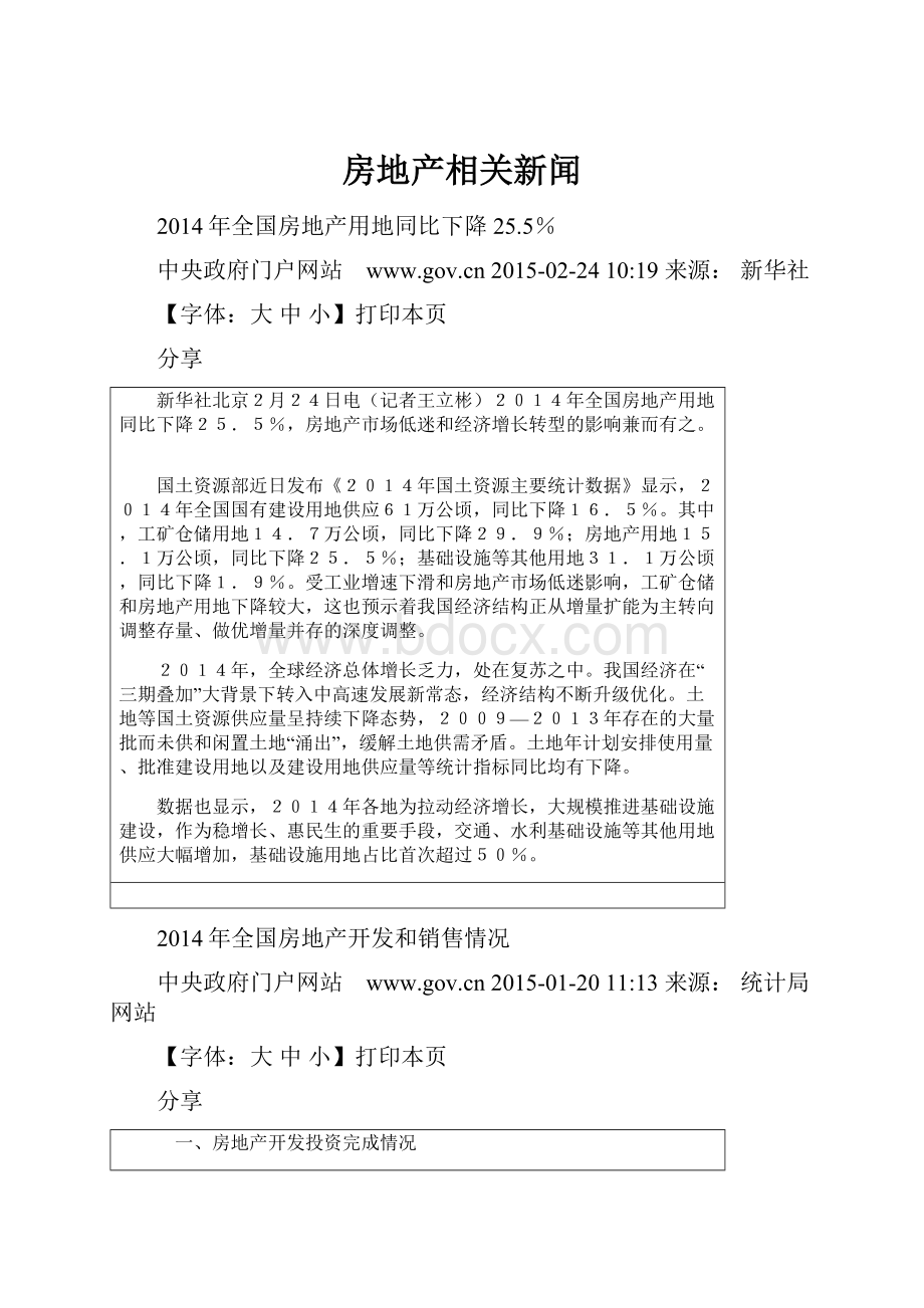 房地产相关新闻.docx_第1页