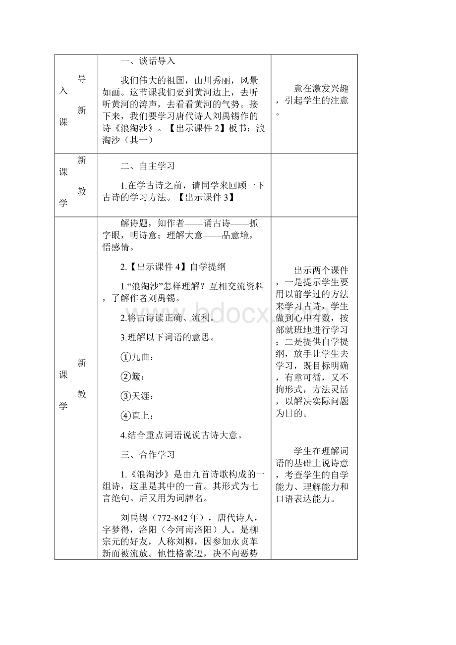 秋统编版六年级语文上册第17课《古诗三首》精品教学设计.docx_第2页