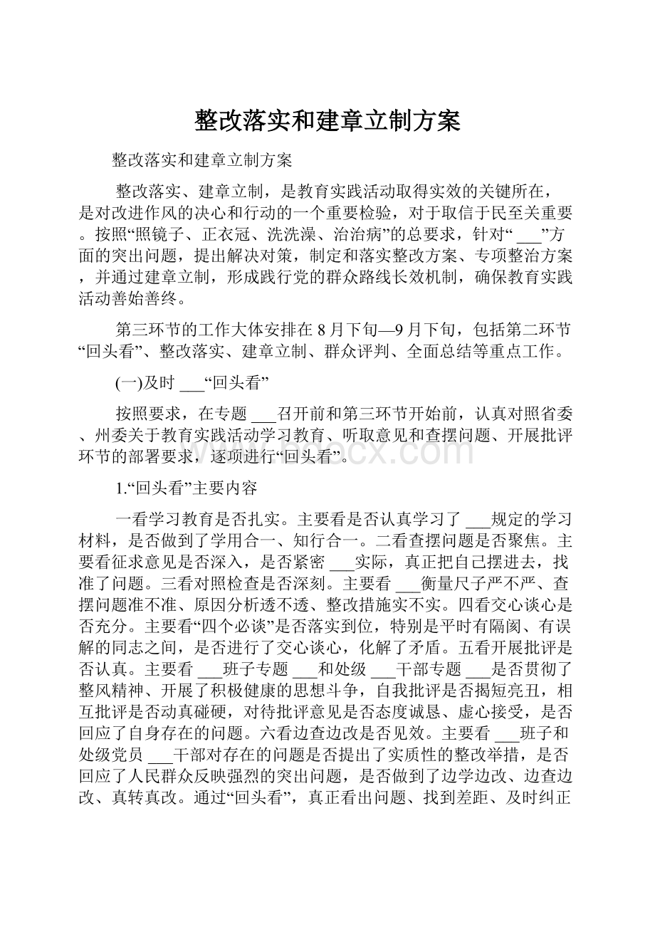 整改落实和建章立制方案.docx