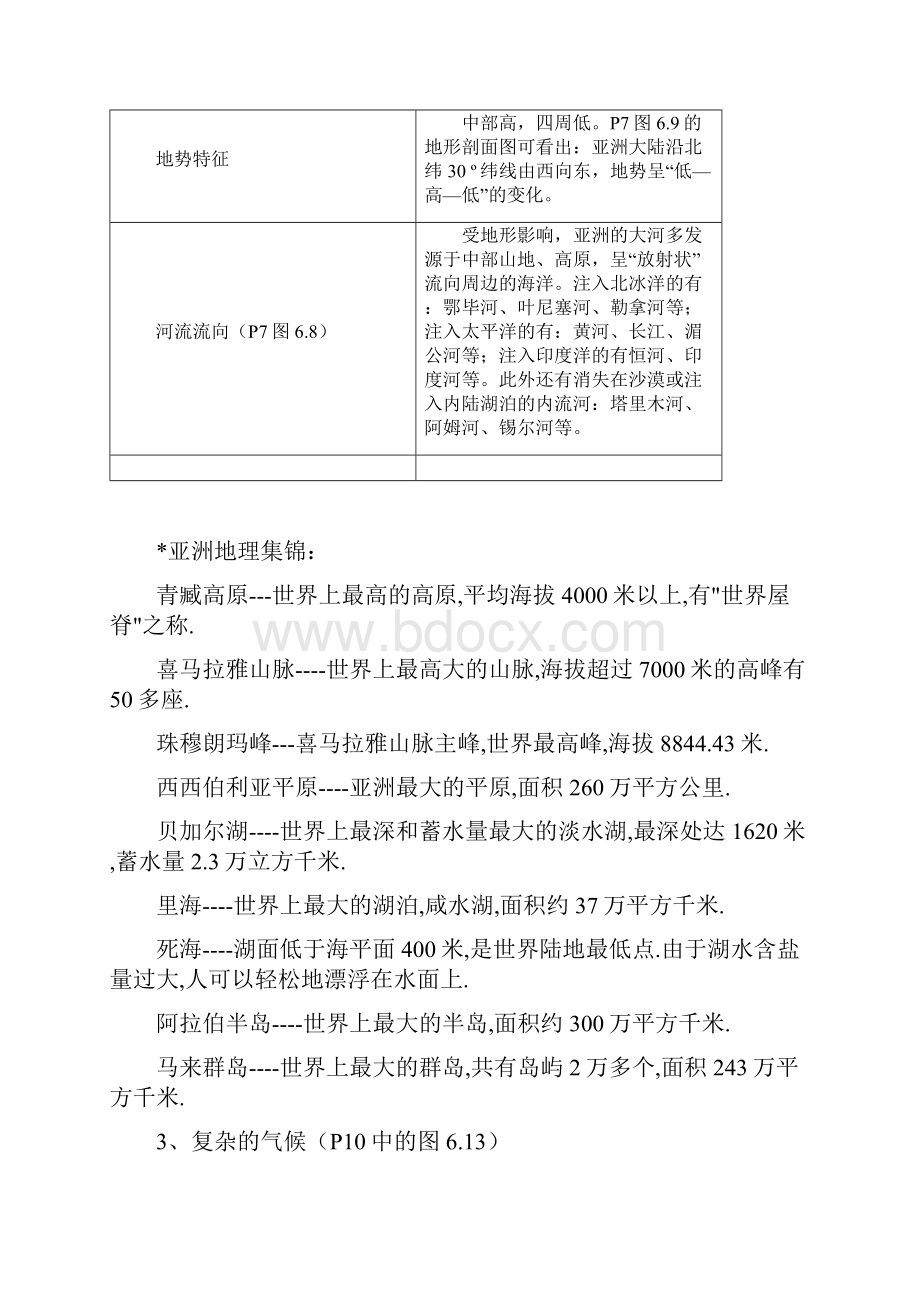 七年级地理下册全册知识点归纳.docx_第3页