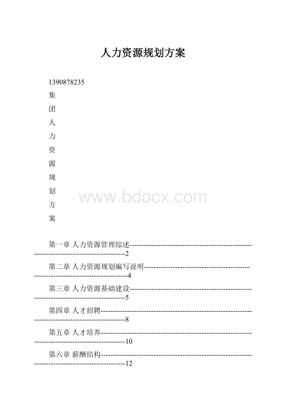 人力资源规划方案.docx