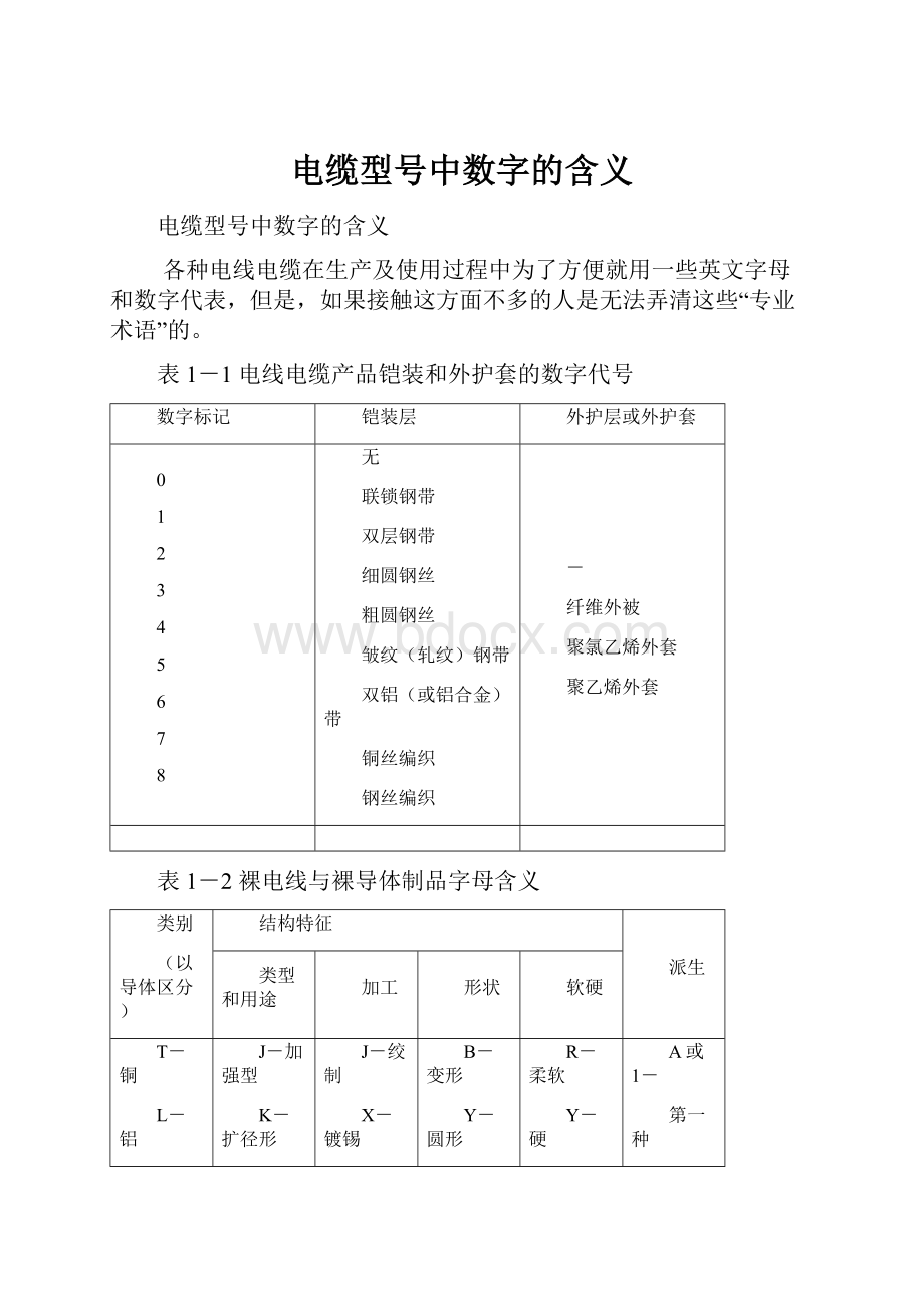 电缆型号中数字的含义.docx