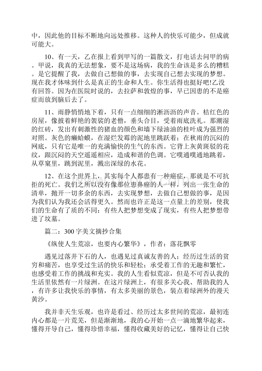 300字精美语段摘抄Word格式.docx_第3页