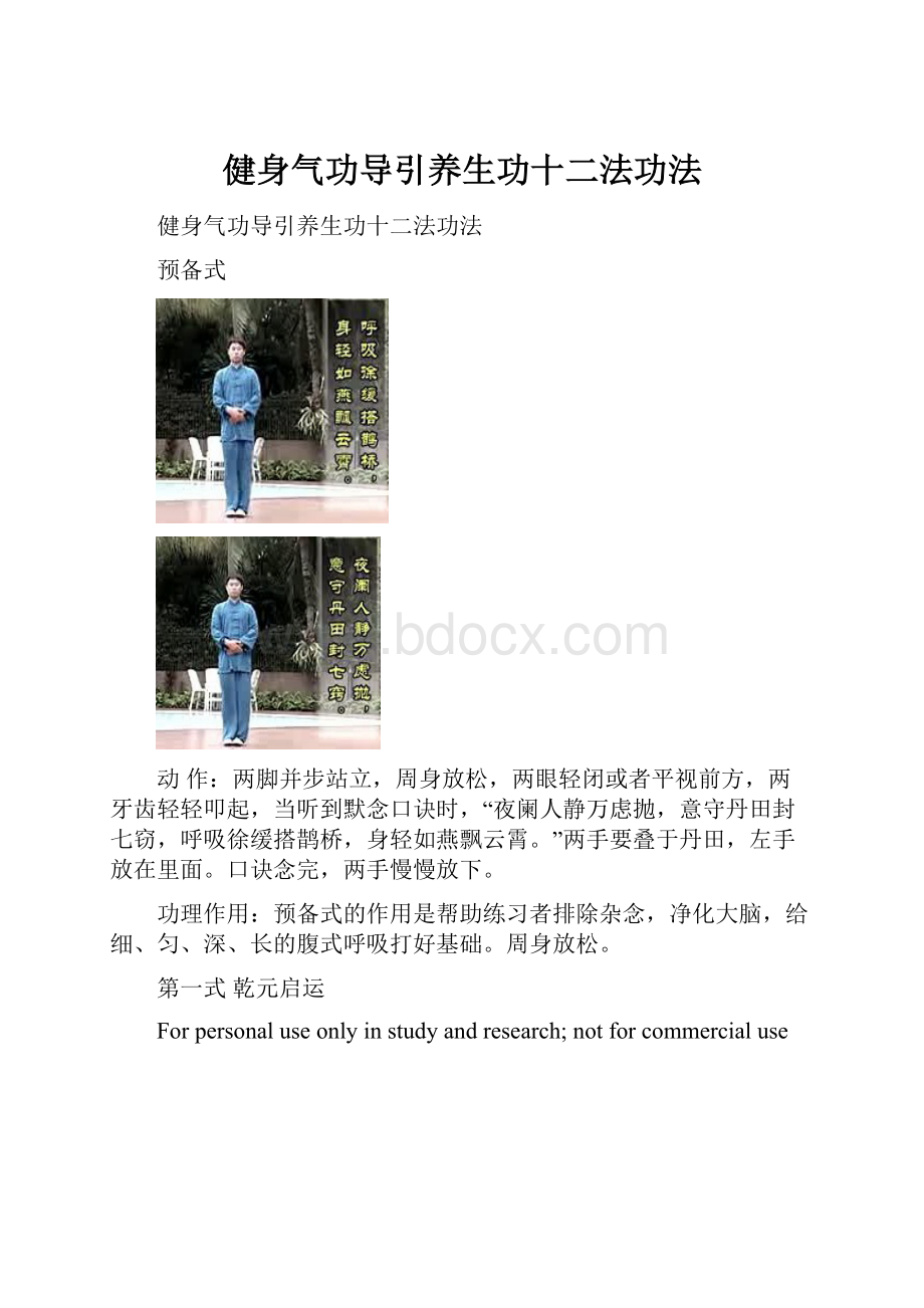 健身气功导引养生功十二法功法.docx_第1页