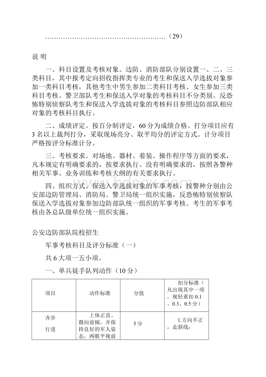 某院校招生军事考核科目及评分标准文档格式.docx_第2页