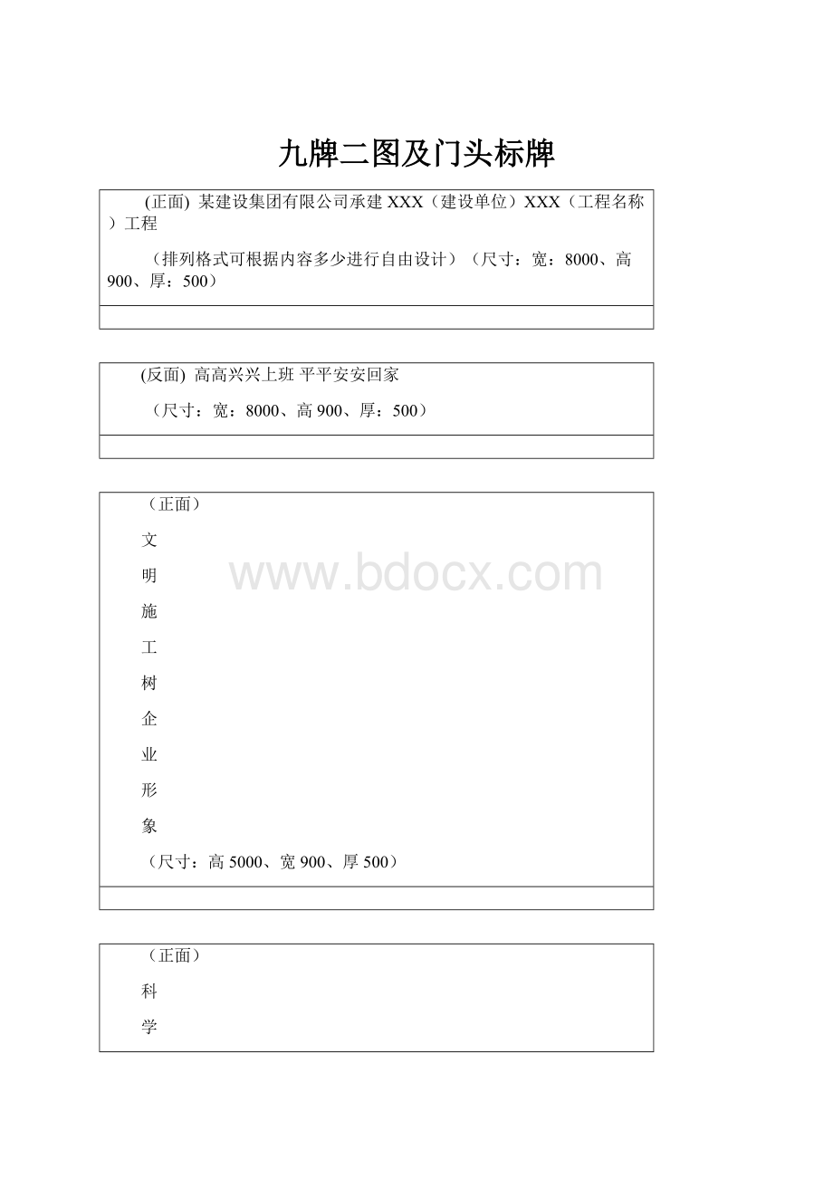 九牌二图及门头标牌Word文档格式.docx
