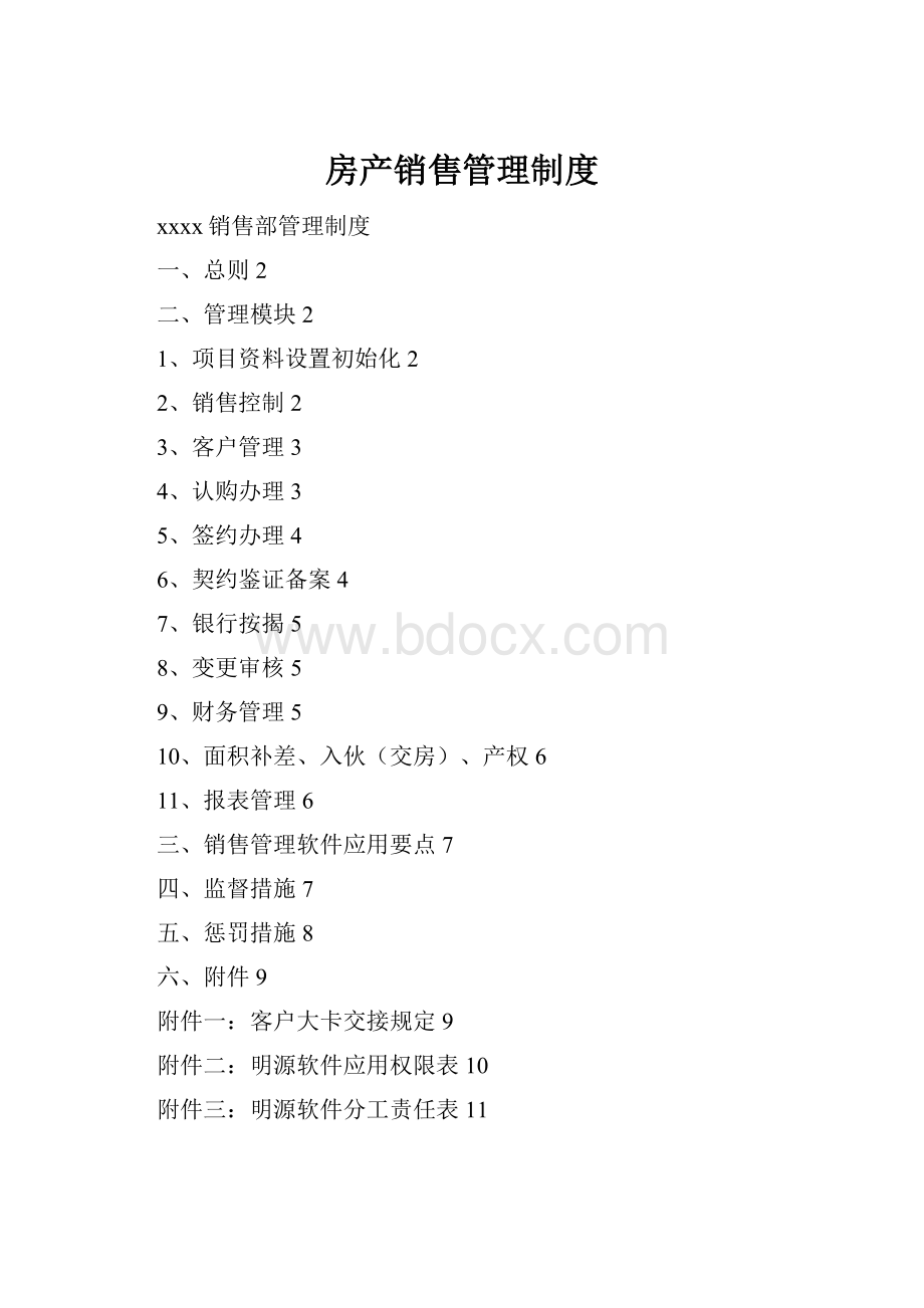 房产销售管理制度.docx_第1页