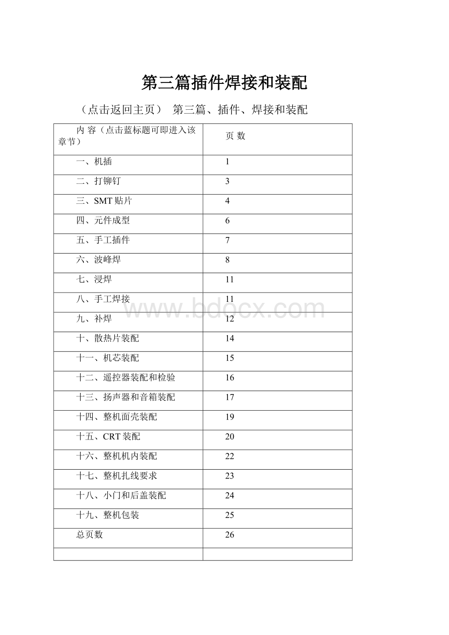 第三篇插件焊接和装配Word下载.docx_第1页