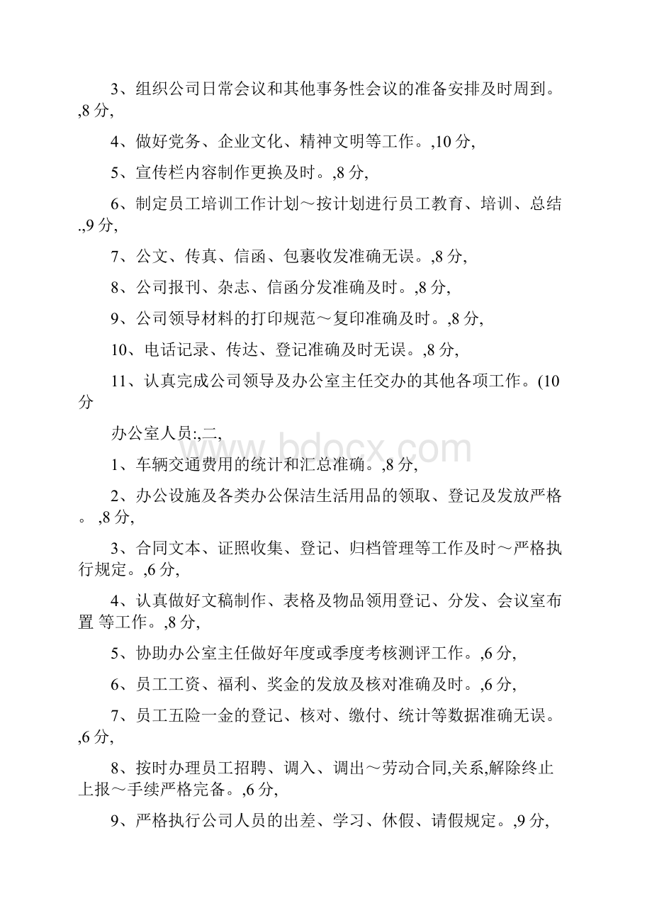 办公室人员绩效考核办法.docx_第2页